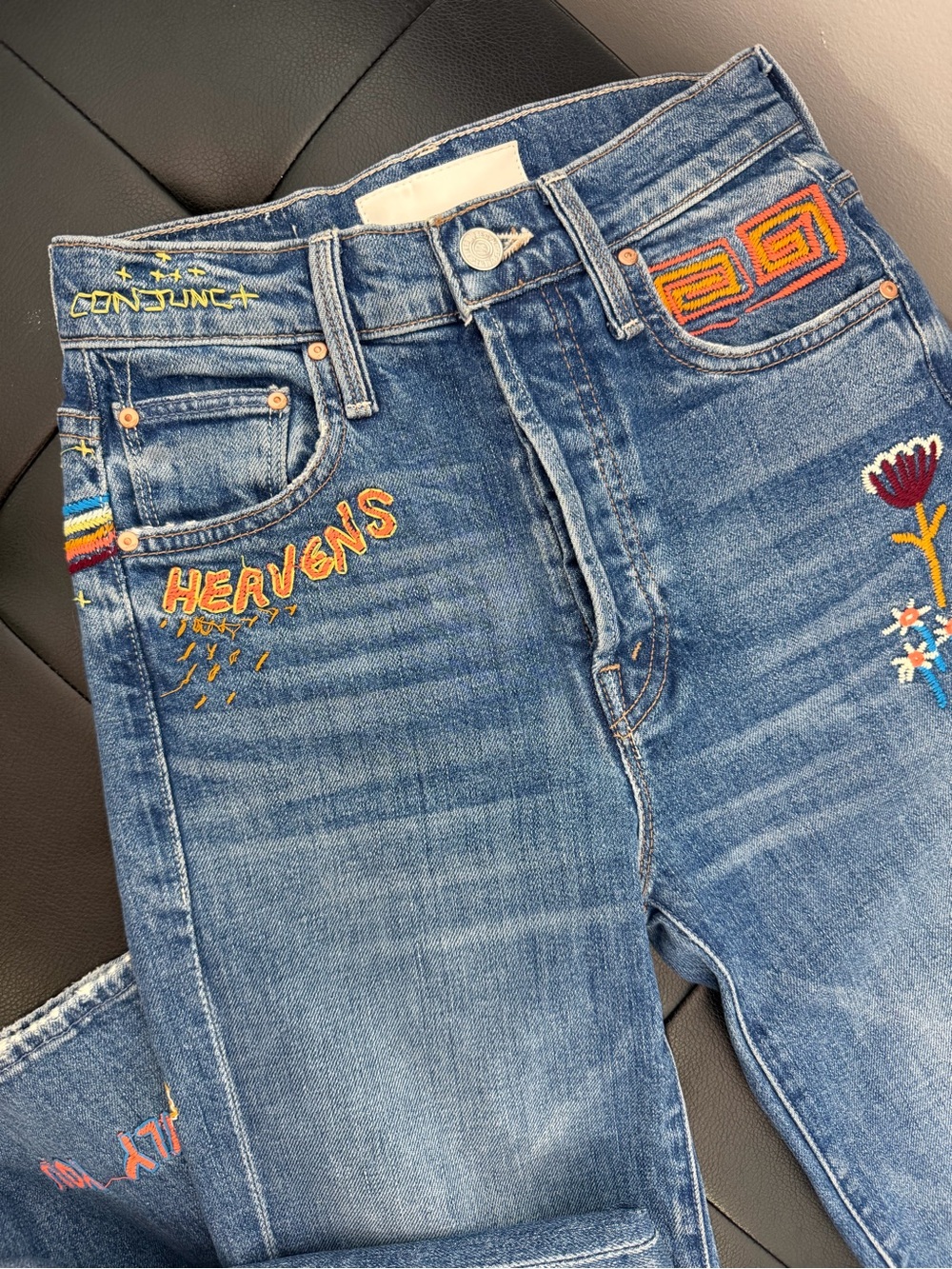 MOTHER The Rambler Sneak Jeans in Running With Scissors - Picture 3 of 11